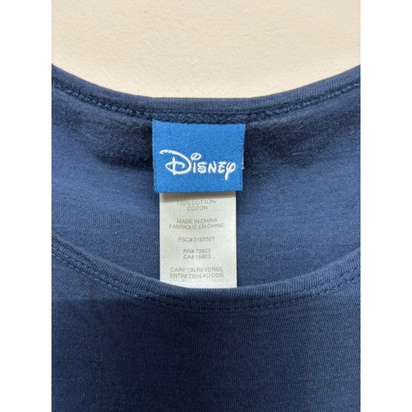 Disney Mickey Mouse Graphic Tee Navy Blue Short Sleeve Cotton Shirt Size XL - Picture 2 of 6